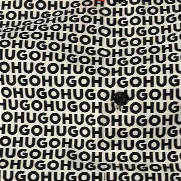 Hugo Boss men’s Black and White Men's dress extra slim Shirt size XXL - Picture 2 of 6